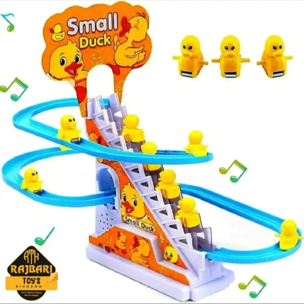 Battery Duck Climbing, Product Details :-Flashing Lights & Music Race Tracks Roller Coaster Toys For Kids - Image 2