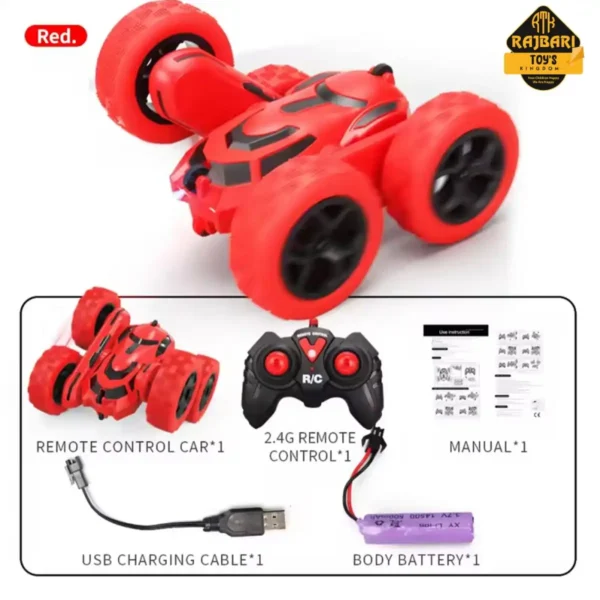 ''Roll Over''Double Slide Flip 360° Rotated Big Wheeler RC Stunt Racing Car for Kids - Image 3