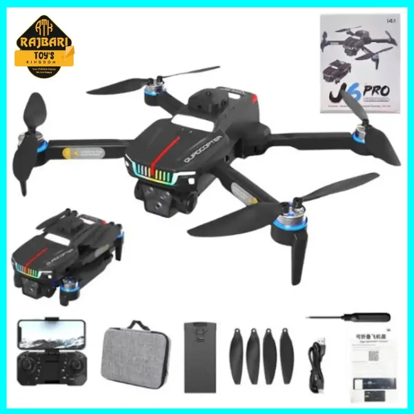 J6 Pro RC Drone with Wireless & Integrated Triple Camera Foldable Quadcopter Aerial Photography - Image 2